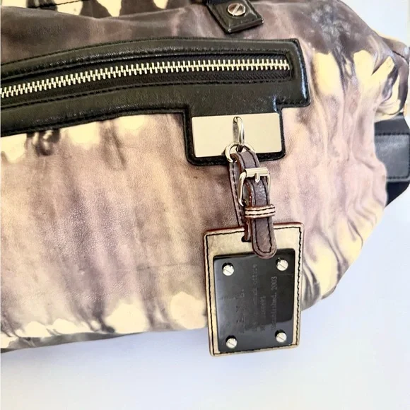 L.A.M.B Gwen Stefani Leather Tie Dye Y2K Millenial Shoulder Hobo Bag Vintage - Picture 2 of 9